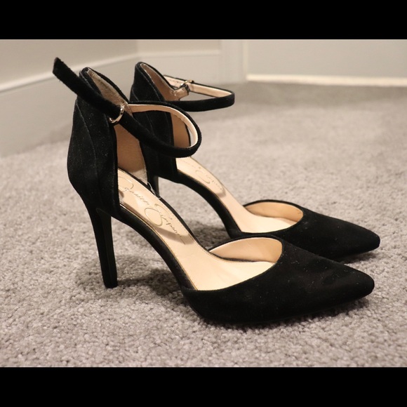 Black Ankle Strap Heel - Picture 2 of 3